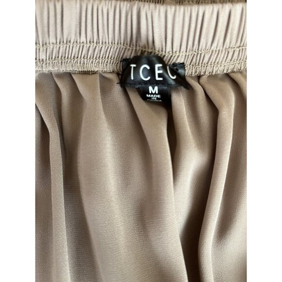 TCEC Womens Mauve Chiffon Lyric Bishop Sleeve Off-the-Shoulder Blouse Top Size M - Picture 6 of 12